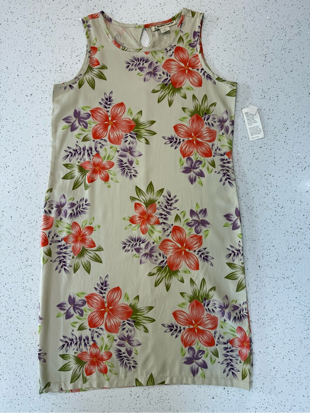 Bamboo Traders 100% Silk Floral Shift Dress – Size 10 – NWT